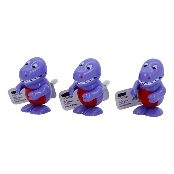 Dino Purple Windup Walking Toy, Set of 3 - Picture 2 of 8